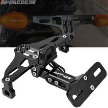 Motorcycle Adjustable Angle Rear License Number Plate Mount Holder Bracket with LED Light for Yamaha MT-01 MT01 MT 01 2004-2012 2024 - buy cheap