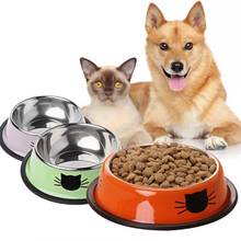 Hot Dog Cat Bowl Stainless Steel Tableware Portable Travel Food Bowls Non-slip Puppy Outdoor Drinking Water Bowl Pet Supplies 2024 - buy cheap