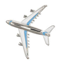 Airplane Brooch Pins Enamel Red Blue Plane Luxury Brand Brooches For Women Men Costumes Aircraft Brooch 2024 - buy cheap