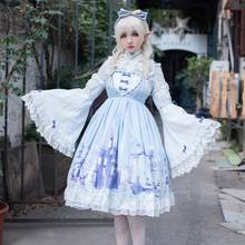 Vestido de estudiante japonés Lolita, Princesa de Palacio, dulce estampado victoriano, Kawaii, chica gótica Lolita Op FF2856 2024 - compra barato