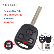 Keyecu Автомобильный Дистанционный ключ, 3 кнопки с чипом 4D68 для Lexus ES300 GS300 GS400 GS430 IS300 LS400 - HYQ1512V 2024 - купить недорого