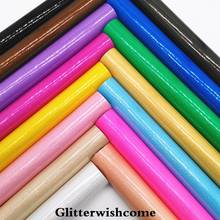 Glitterwishcome 21X29CM A4 Size Vinyl For Bows Smooth Glitter Leather Fabirc Faux Leather Sheets for Bows, GM237A 2024 - buy cheap