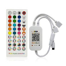 Controlador LED RGB con Bluetooth, mando IR de 40 teclas, para tira de LED, control remoto de luz de música con Bluetooth 2024 - compra barato