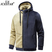UAICESTAR Spring Hooded Jacket Men Coat Brand High Quality Silver Fox Velvet Coat Men 2021 New Casual Warm Winter Men Jackets 2024 - купить недорого