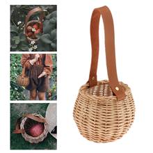 Wicker Rattan Woven Storage Basket Picnic Flower Flower Pot Potted Container 2024 - buy cheap
