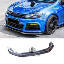 Vw Golf 6 High Quality Carbon Fiber Front Bumper Lip Splitter Car Styling for Volkswagen Golf 6 R20 Car Body Kit 2010-2013 2024 - buy cheap