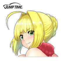 Jump Time Fate extra Nero Claudius (Saber) 14 8.1  Big Head Anime Peeker Vinyl Decal Waifu Kawaii Girl Car Stickers 2024 - buy cheap