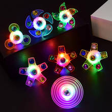 Spinner Antiestrés con luces Led para aliviar el estrés, juguete giratorio para aliviar el estrés, giroscopio, 1 unidad 2024 - compra barato