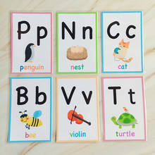 26Pcs/Set ABC Alphabet English Learing Flash Card Educational Toys For Children English Word Reading Card Kids Pocket Cards gift 2024 - buy cheap