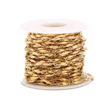 New Stainless Steel Fashion Golden Charm handmade Link Chain for DIY jewelry making 2024 - buy cheap