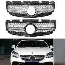 Front Racing Billet Bumper Grille Upper Cover For Mercedes-Benz R172 SLC-Class 2016 2017 2018 2019 2020 Diamond 2024 - buy cheap