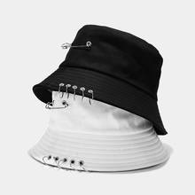 Rings Safety Pin Bucket Hat for Man Woman Fashion Hip Hop Gorros Street Outdoor Panama Hat Foldable Lovers Bob Hat Suncreen Cap 2024 - buy cheap