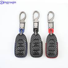 jingyuqin Carbon Fiber Keychain Ring Holder Case For Subaru BRZ XV Forester Legacy Outback Car Key Case 3 Buttons Car Keys Shell 2024 - buy cheap