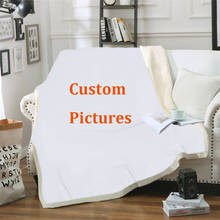 Custom DIY Printing Blanket Cartoon Blanket for Beds Sherpa Throw Blanket on Sofa Kids Gift Warm Blanket Bed Cover Home Decor 2024 - buy cheap