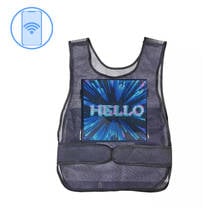 Wearable full color LED display vest clothing advertising light vest street walking marketing professional LED matrix vest 2024 - buy cheap