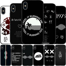 Capa de silicone preto para iphone, capa macia do ártico monkey pop para iphone 5 5S se 6 plus 7 8 plus x xr xs max 11 pro max 2024 - compre barato