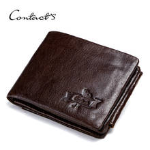 NEW High Quality Genuine Leather Wallet Men Vintage Brand Money Bag Zip Coin Purse Wallets Bifold Card Holder Dollar Price 2024 - buy cheap