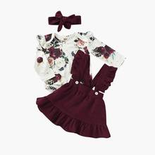 Butique infantil para bebês meninas, top plissado com suspensórios, saia de tutu, roupas, roupas 2024 - compre barato