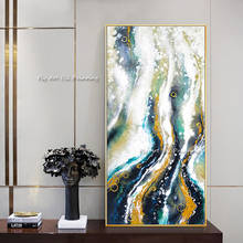 Handmade Modern Abstract 3D Golden Paintings Canvas Gold Foil Painting Wall Pictures Large Artwork Home Decor For Living Room 2024 - buy cheap