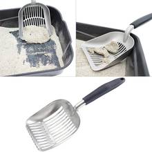 Durable Metal Cat Litter Scoop Sifter Aluminum Alloy Pet Litter Cleaning Shovel with Rubber Handle Kitten Litter Sand Shovel 2024 - buy cheap