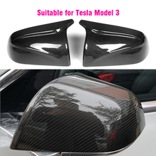 Replace Covers For Tesla Model 3 ABS Carbon Fiber Color Mirror Caps Protection  2017 2018 2019 2020 2024 - buy cheap