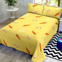 2020 New Cotton Sheet  Colorful  Soft Bedding Set Bed Sheet 1Pcs And Pillowcase 2 Pcs For Summer 2024 - buy cheap