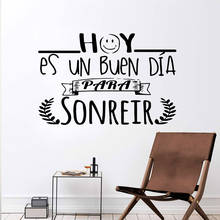 Pretty spanish happy quote Removable Pvc Wall Stickers For Kids Rooms Home Decor Wall Stickers Waterproof Wallpaper 2024 - buy cheap