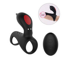 Wireless Remote Control Vibrating Penis Ring Sex Toys for Men Penile Erections Delay Ejaculation Cock Rings Clitoris Stimulator 2024 - buy cheap