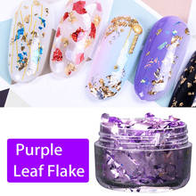 Imitation Gold Foil Flakes Peach Purple Leaf Flake in Nail Decoration Painting DIY Art Crafts Tools Colorful Paint handwork 2024 - buy cheap
