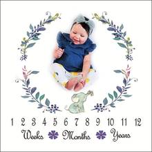 Nordic Baby Milestone Blanket Cartoon Newborn Photography Background Cloth Dropship 2024 - buy cheap