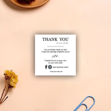 Mini tarjetas de agradecimiento por su pedido, tarjeta de redes sociales, tarjetas de visita personalizadas, gracias para pequeños negocios 2024 - compra barato