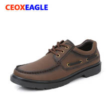 Zapatos Oxford para hombre, zapatos de vestir de alta calidad, planos, de cuero genuino, informales, de trabajo, a la moda, talla grande 38-48 2024 - compra barato