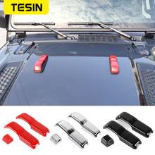 TESIN Car Engine Hood Hinge Decoration Cover Stickers for Jeep Wrangler JL Rear Wiper Nozzle Cover for Jeep Gladiator JT 2018+ 2024 - buy cheap