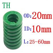 Molde de compresión de estampado en espiral, troquel de carga pesada verde, diámetro exterior de 20mm, diámetro interior de 10mm, longitud de 20-60mm, 1 ud. 2024 - compra barato