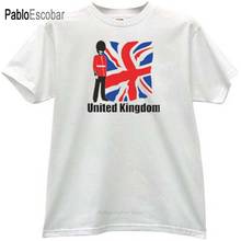 Camiseta de moda masculina de algodão t camisa do reino unido camiseta na marca branca camiseta masculina verão topos 2024 - compre barato