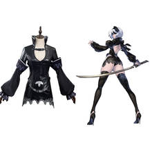 NieR Re[in]-Disfraz de clavel 2B, traje para Cosplay, vestido para carnaval y Halloween 2024 - compra barato