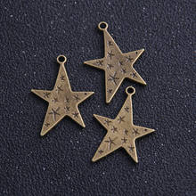 10 pieces/lot 22*31mm Antique Bronze Wholesale  Metal Alloy Pentagram Jewelry Charms Jewelry Pendant 2024 - buy cheap