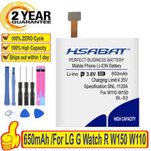 100% original hsabat 650mah BL-S3 bl s3 bateria para lg g assista r w150 w110 bls3 2024 - compre barato