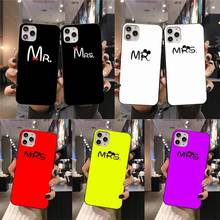 Cute Bow Mr Mrs Couple Phone Case for iphone 12 pro max mini 11 pro XS MAX 8 7 6 6S Plus X 5S SE 2020 XR case 2024 - buy cheap