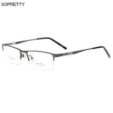 Ultralight Titanium Alloy Business Men's Optical Glasses Frames , Half Frame Openwork Metal Prescription Myopia Glass Frame F614 2024 - buy cheap
