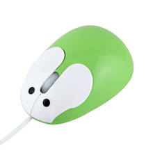 Милая проводная мышь, мини-мышь для ноутбука 1600 DPI, оптический сенсор/3 кнопки/эргономичный дизайн/компьютерная мышь с питанием от USB для Windows, ПК 2024 - купить недорого