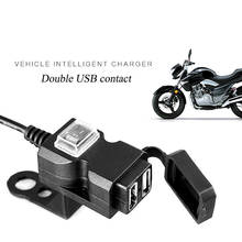 Adaptador de Cable de puerto USB Dual, Cargador USB impermeable, toma de fuente de alimentación rápida de 2.1A para motocicleta, teléfono móvil, tableta, GPS 2024 - compra barato