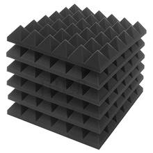 6 Piece Charcoal Acoustic Panel Studio Foam Wedge Fireproof Insulation Liner Siding 30 x 30 x 5cm (Black) 2024 - buy cheap