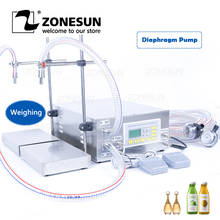 ZONESUN ZS-DP622W Semi Automatic Hand Sanitizer Perfume Shampoo Weighing Filling Machine Double Nozzles Water Bottle Filler 2024 - buy cheap