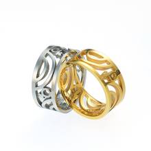 Miqiao anel feminino de aço inoxidável banhado a ouro, símbolo do gênero para lésbicas, anéis vazados, presente moda boho, anillos, para mulheres 2024 - compre barato