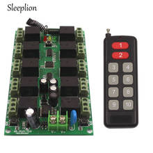 Dormir plion 12v 10 canais 10ch rf interruptor de controle remoto sem fio módulo transmissor + receptor código de aprendizado individual 315/433