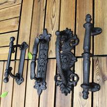 European retro garden Cast iron patio art door handles home decoration Wall decoration door handle room accessories 2024 - buy cheap