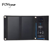 Fovigour Portable 15W Folding Waterproof Solar Panel Charger Mobile Power Bank for Phone Battery Dual Display USB Port Outdoor 2024 - buy cheap