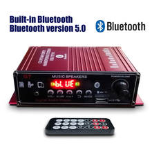 200W 12V Car Audio Amplificador HIFI Audio Power Amplifier Bluetooth Small Home Stereo Amplifiers FM Radio 2CH USB TF AUX 2024 - buy cheap