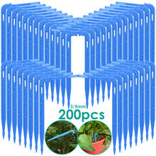 200 шт изгиб капельная капельница стрелка микро комплект капельного полива излучатели для Redmi 3/5 мм шланг для полива сада экономия микро-дриппер для парника 2024 - купить недорого